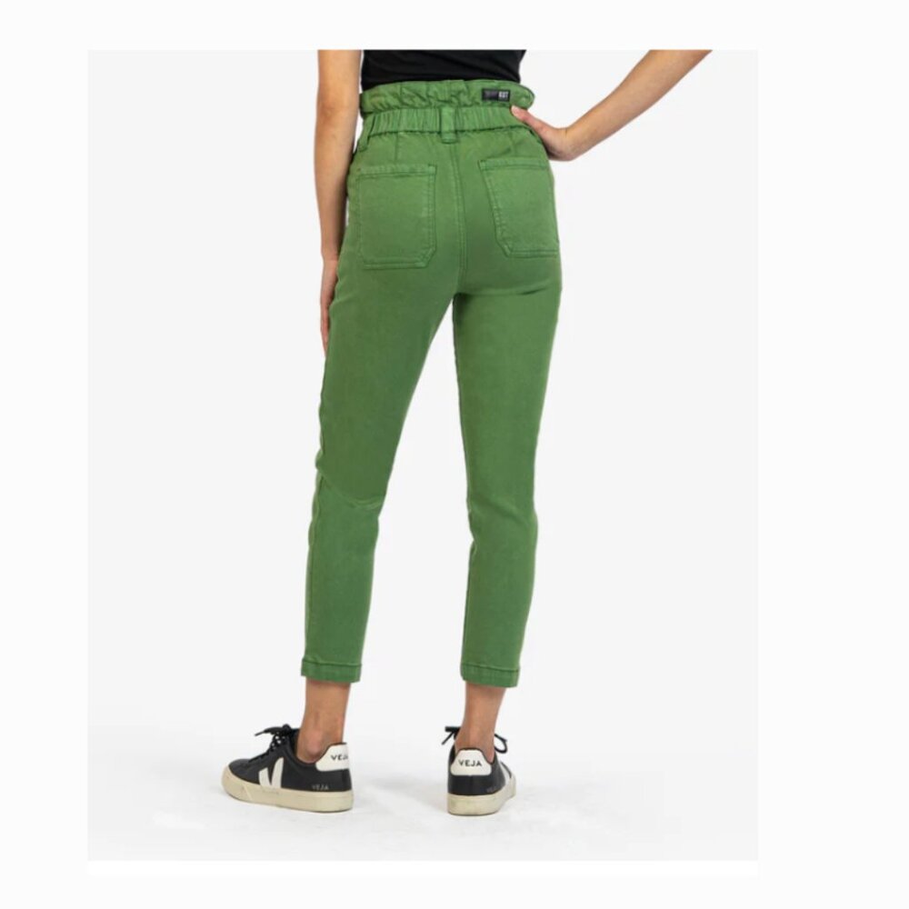 Kut From The Kloth Rachael High Rise Paper Bag Waist - Size 6 - Grass color - Picture 3 of 12
